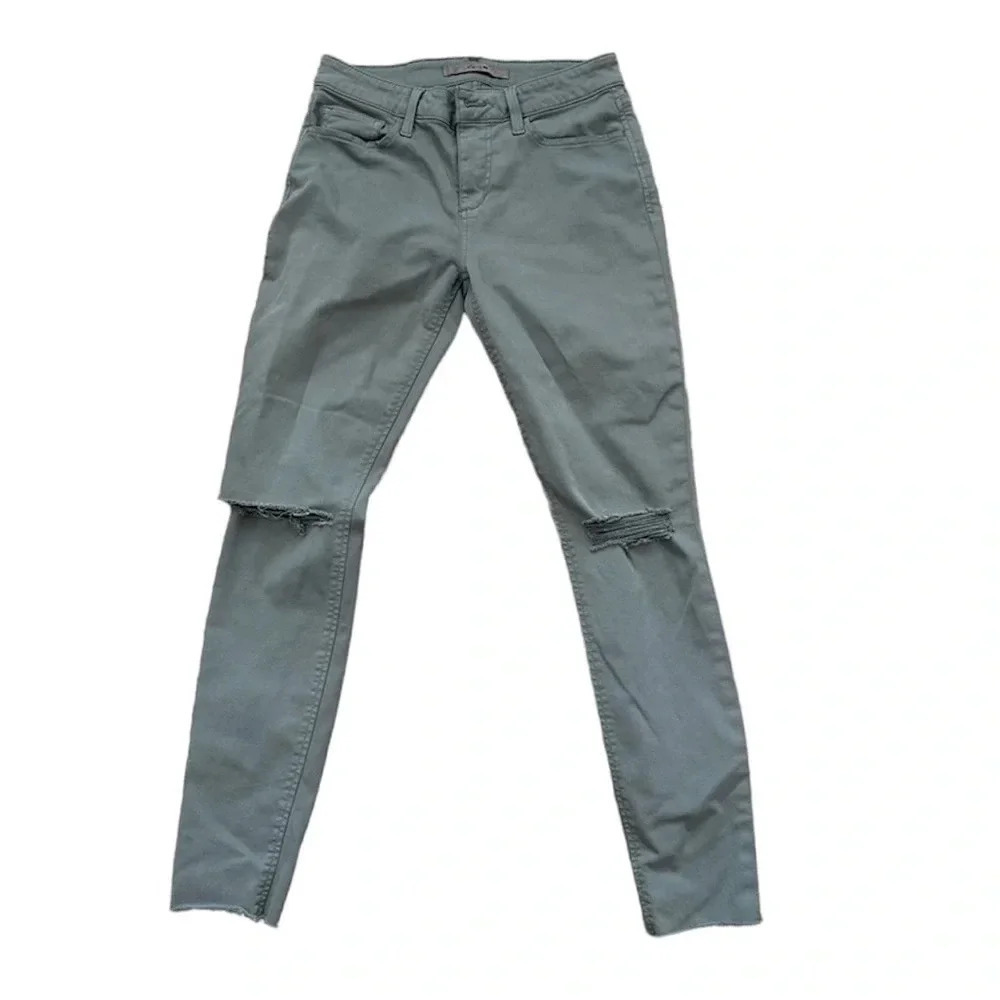 Joe's Women's Flawless The Icon Mid Rise Skinny Ankle Green Pants Size W28 GUC